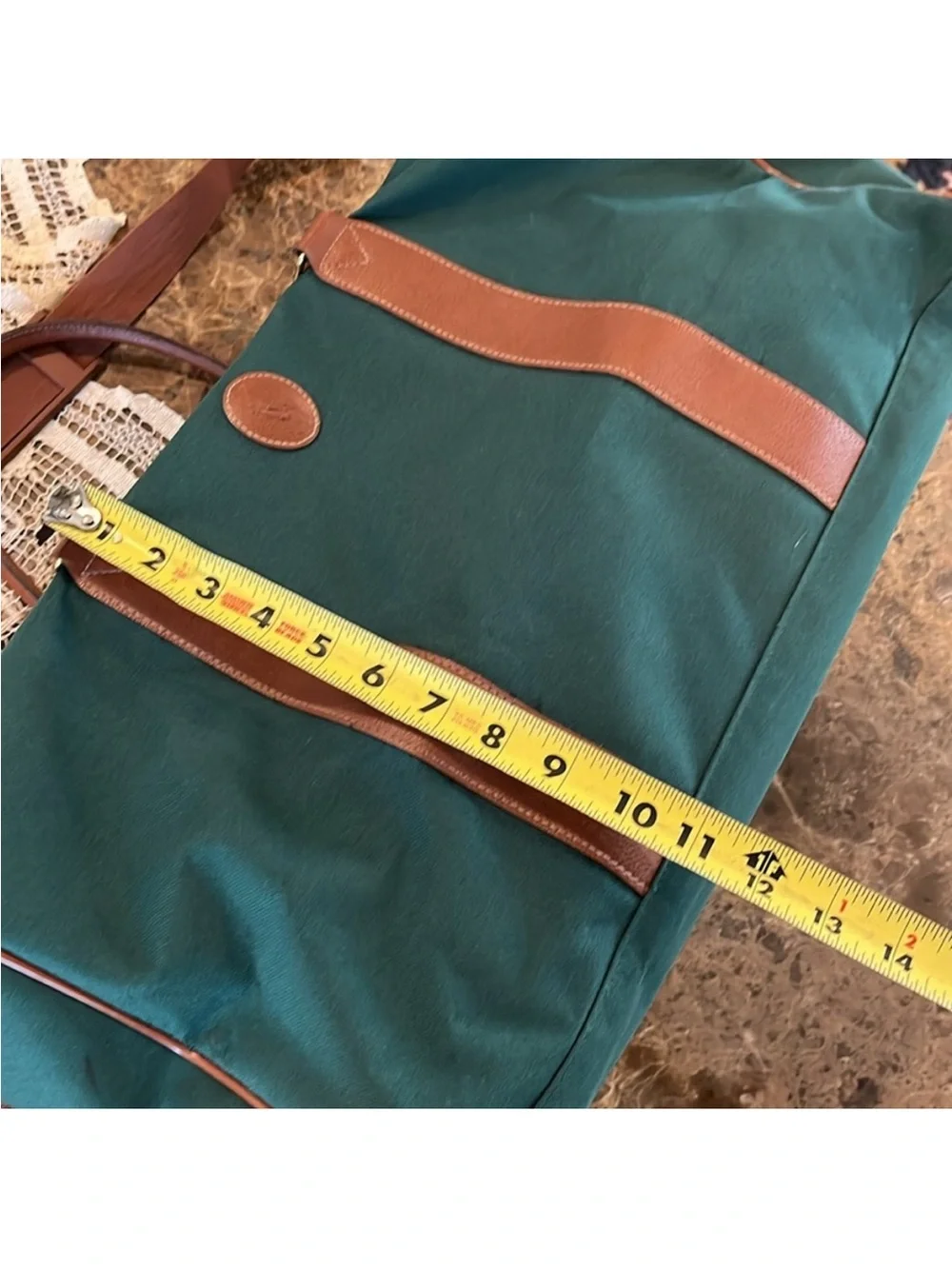 VTG Ralph Lauren Polo Green Duffle Weekender Travel Bag w/Shoulder Strap Pockets